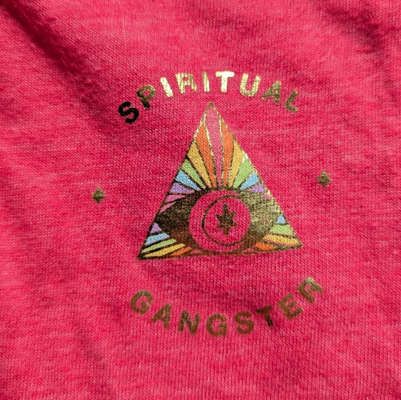 Spiritual Gangster Tank Box Crop - Small - Raspberry - Picture 2 of 4